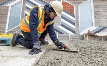 Construction worker Darwin Cacafranca on a Nova Scotia job site
